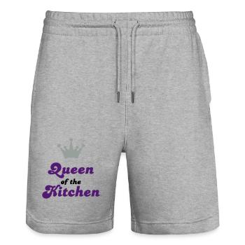 De superbes cadeaux pour les femmes - Short de jogging bio TRAINER Stanley/Stella unisexe - gris chiné - Devant - Nik (191cm) & Marisol (170cm)