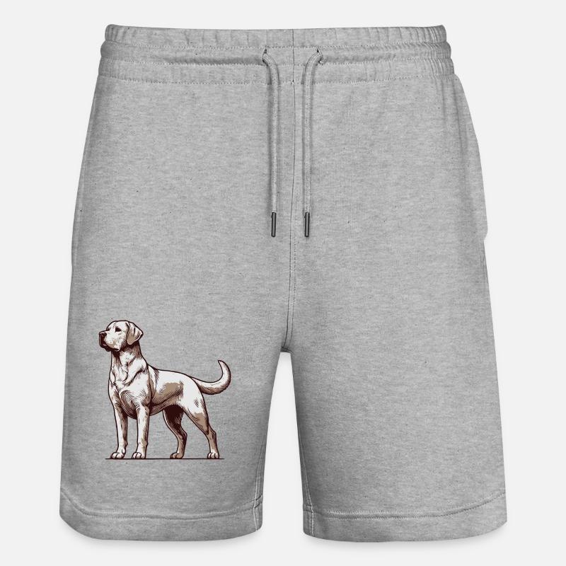 Labrador - Stanley/Stella Unisex Bio Joggingshorts Trainer  - Grau meliert