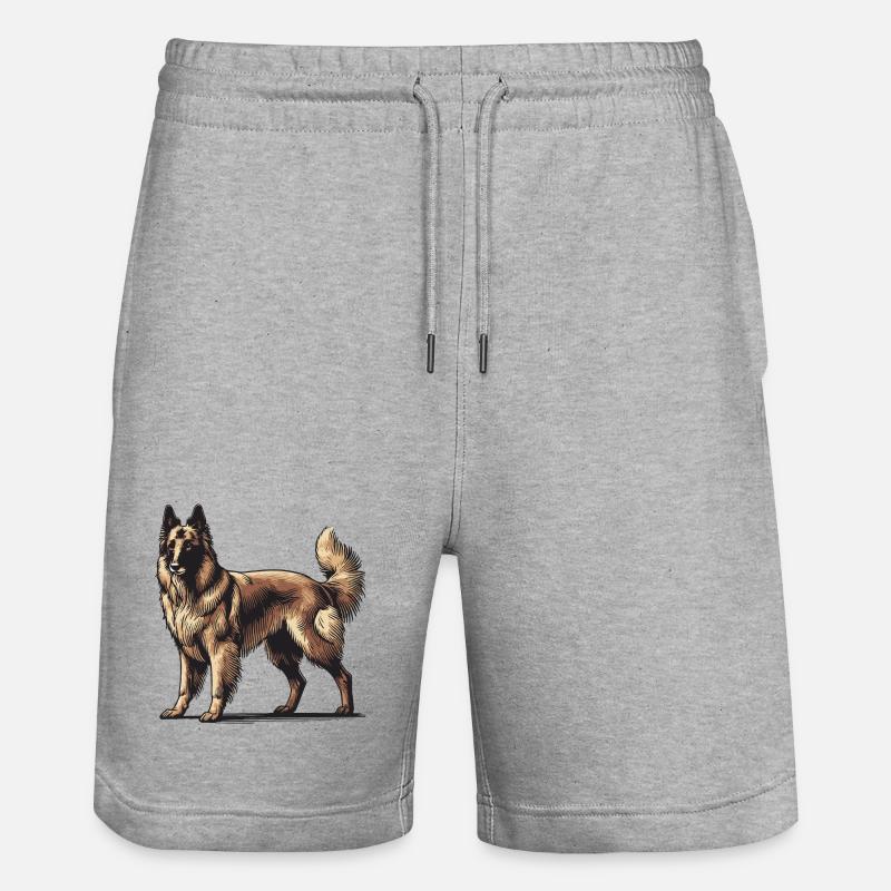 Chien de berger - Short de jogging bio TRAINER Stanley/Stella unisexe - gris chiné
