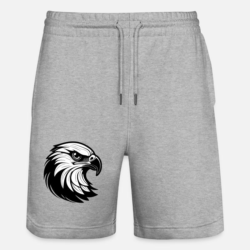 Graphiques élégants en forme d’aigle - Short de jogging bio TRAINER Stanley/Stella unisexe - gris chiné