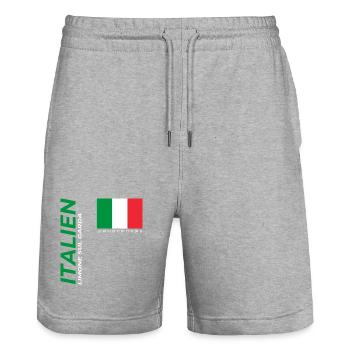 Limone sul Garda - Stanley/Stella Unisex Bio Joggingshorts Trainer  - Grau meliert - Vorne - Nik (191cm) & Marisol (170cm)