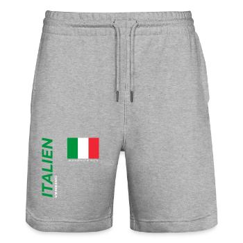 Venice - Stanley/Stella Trainer Unisex Organic Jogging Shorts - heather grey - Front - Nik (191cm) & Marisol (170cm)