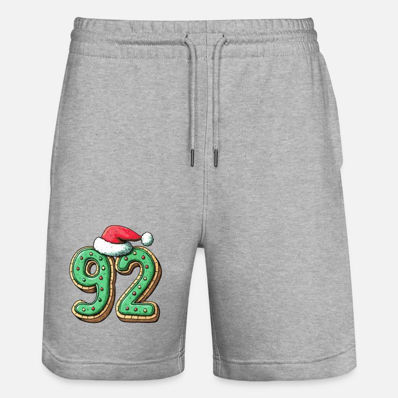 Noël du Cookie Numéro 92 - Short de jogging bio TRAINER Stanley/Stella unisexe - gris chiné