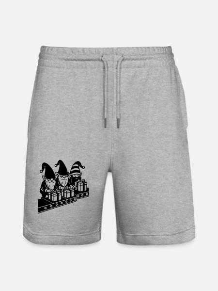 Weight Assembly Line Gifts Factory - Stanley/Stella Trainer Unisex Organic Jogging Shorts - heather grey