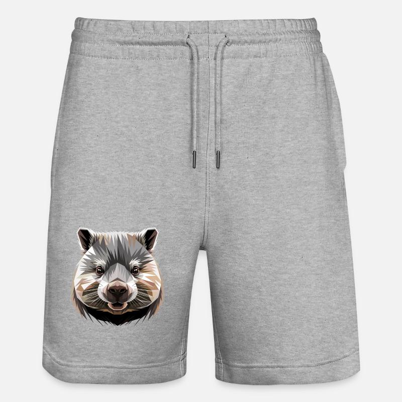 Wombat Australia Marsupial Mignon Wombat - Short de jogging bio TRAINER Stanley/Stella unisexe - gris chiné