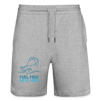 FuelFree - Stanley/Stella Unisex Bio Joggingshorts Trainer  - Grau meliert - Vorne - Nik (191cm) & Marisol (170cm)