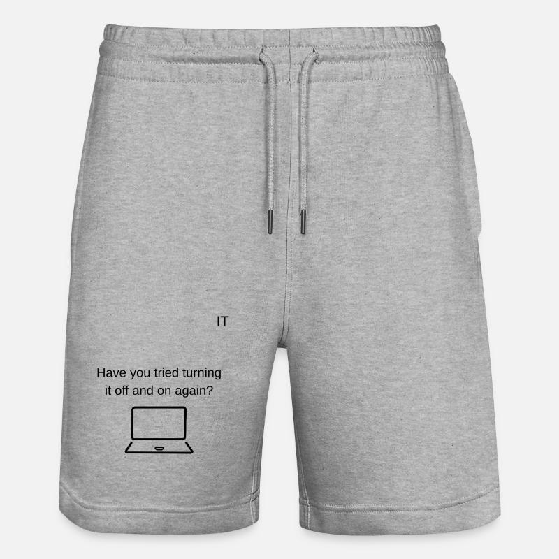 Technischer Support - Stanley/Stella Unisex Bio Joggingshorts Trainer - Grau meliert