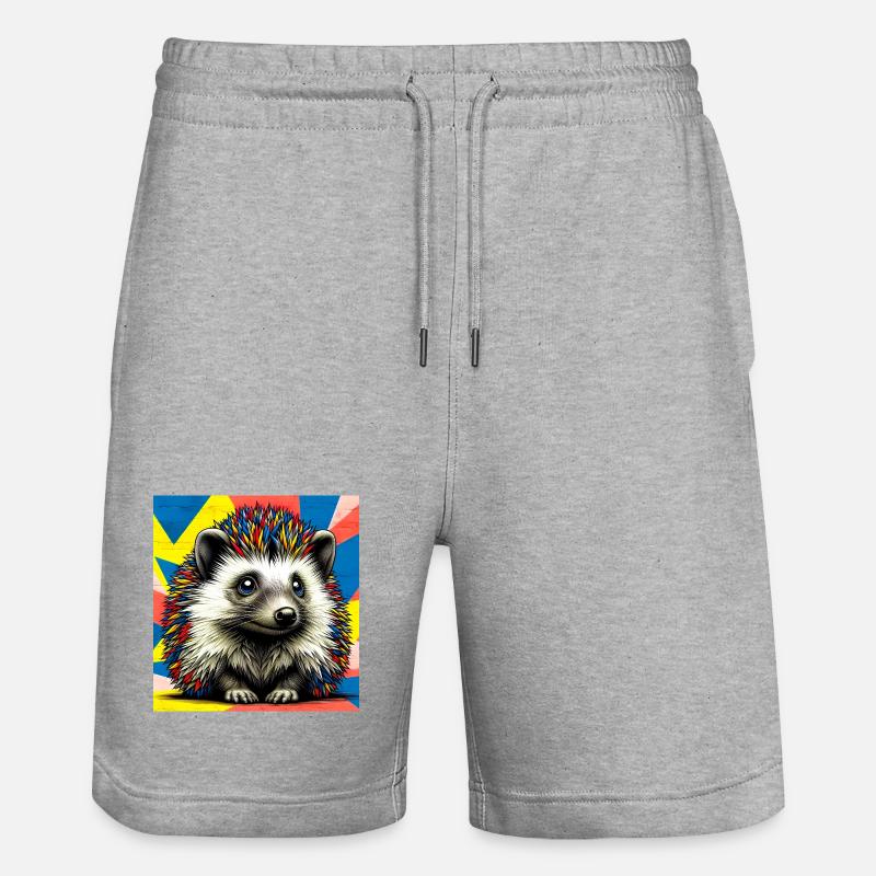 Igel - Stanley/Stella Unisex Bio Joggingshorts Trainer - Grau meliert