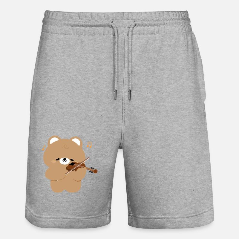 Charme du violoniste ours - Short de jogging bio TRAINER Stanley/Stella unisexe - gris chiné