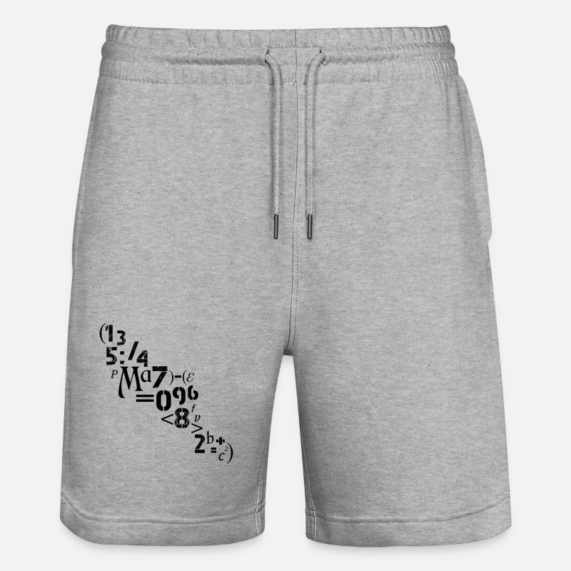 Mathématicien, enseignant Nombres, analyste de signes - Short de jogging bio TRAINER Stanley/Stella unisexe - gris chiné