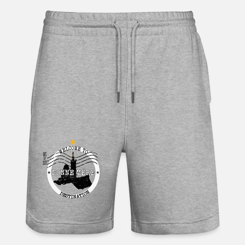 Destination Bonne Mère Marseille - Short de jogging bio TRAINER Stanley/Stella unisexe - gris chiné