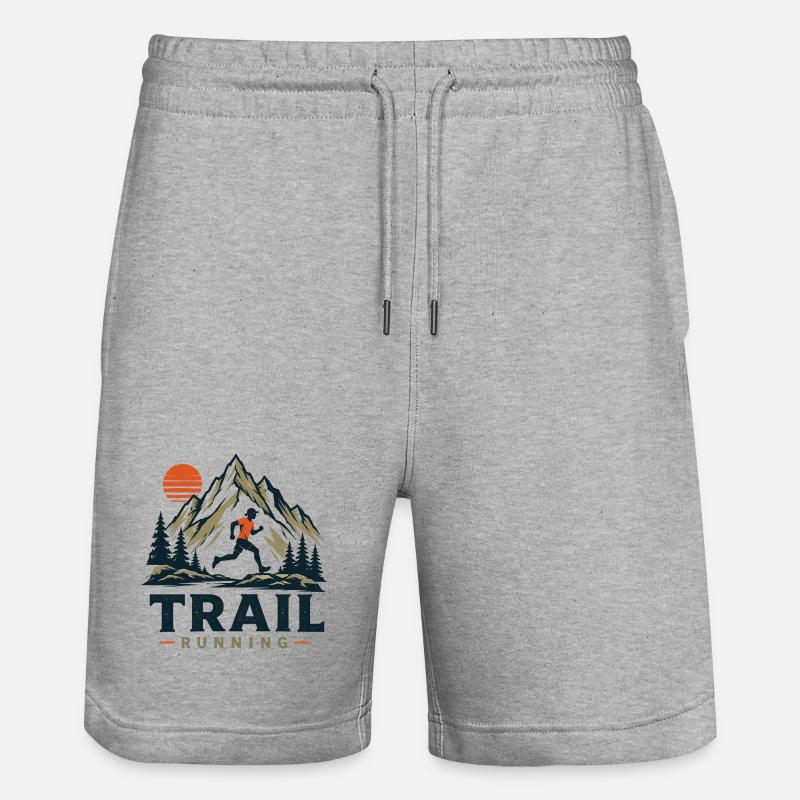 Course sur sentier - Short de jogging bio TRAINER Stanley/Stella unisexe - gris chiné