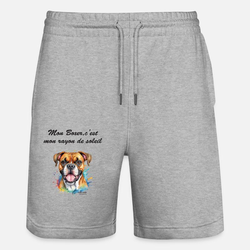 Boxer rayon de soleil - Short de jogging bio TRAINER Stanley/Stella unisexe - gris chiné