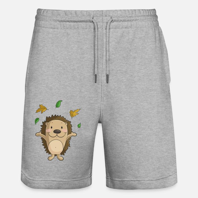 bande dessinée hérisson - Short de jogging bio TRAINER Stanley/Stella unisexe - gris chiné