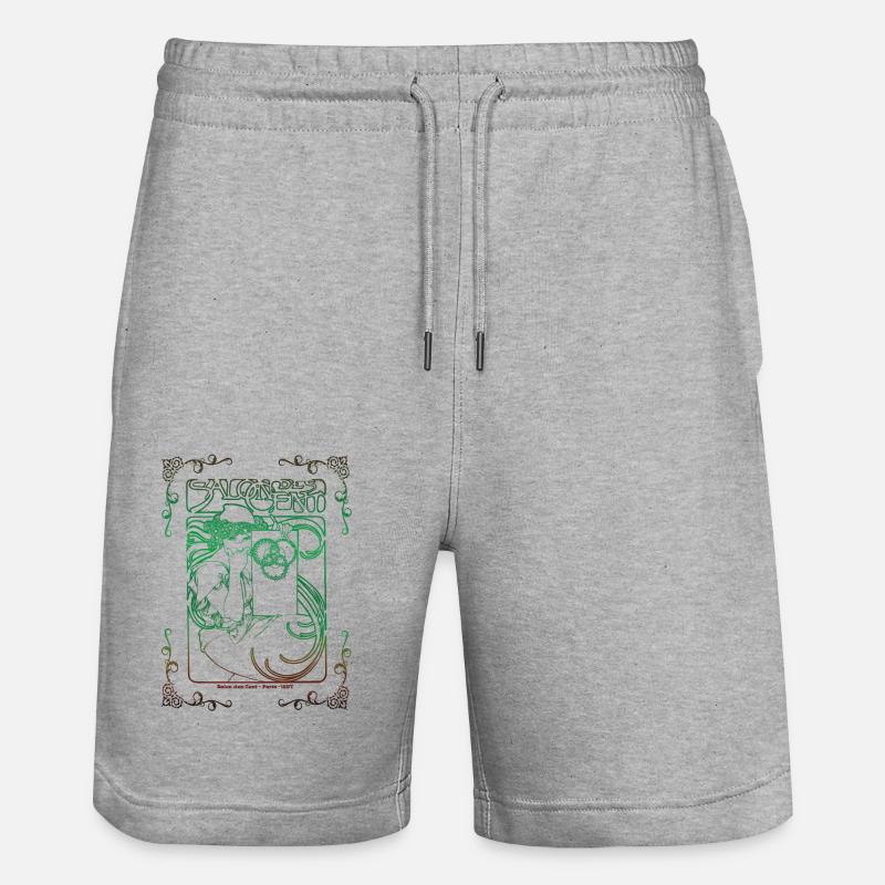 Alfons Mucha - Short de jogging bio TRAINER Stanley/Stella unisexe - gris chiné