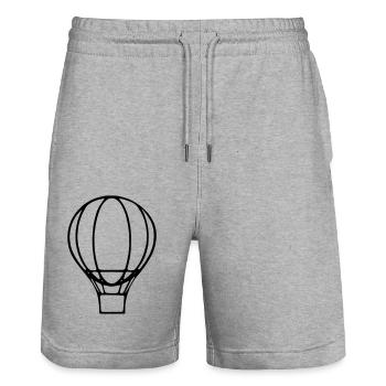 Ballon à air chaud - Short de jogging bio TRAINER Stanley/Stella unisexe - gris chiné - Devant - Nik (191cm) & Marisol (170cm)