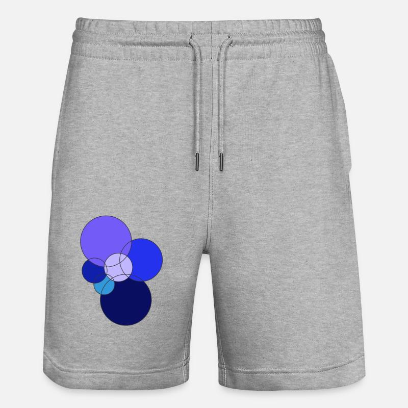 cercles bleus - Short de jogging bio TRAINER Stanley/Stella unisexe - gris chiné