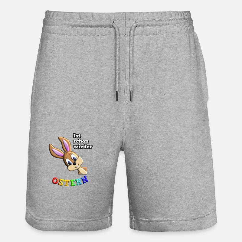 Easter Easter - Stanley/Stella Trainer Unisex Organic Jogging Shorts - heather grey