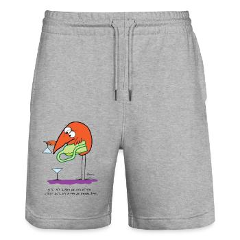 No solution no problem - Stanley/Stella Trainer Unisex Organic Jogging Shorts - heather grey - Front - Nik (191cm) & Marisol (170cm)