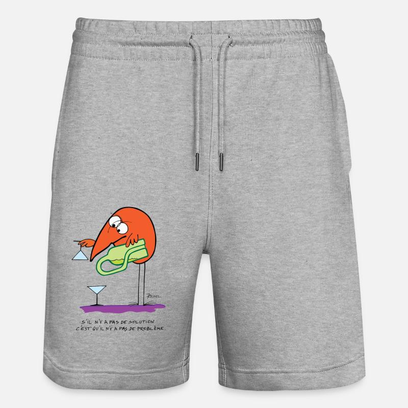 Pas de solution pas de problème - Short de jogging bio TRAINER Stanley/Stella unisexe - gris chiné