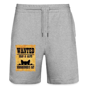 Schrödingers Katze - Stanley/Stella Unisex Bio Joggingshorts Trainer  - Grau meliert - Vorne - Nik (191cm) & Marisol (170cm)