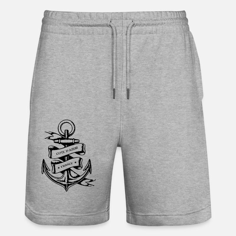 Côte d'Azur - Short de jogging bio TRAINER Stanley/Stella unisexe - gris chiné