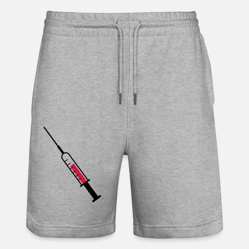 Spritze als Vektor - Stanley/Stella Unisex Bio Joggingshorts Trainer  - Grau meliert