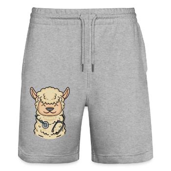 Tier Tierarzt Tiermedizin Geschenk - Stanley/Stella Unisex Bio Joggingshorts Trainer  - Grau meliert - Vorne - Nik (191cm) & Marisol (170cm)