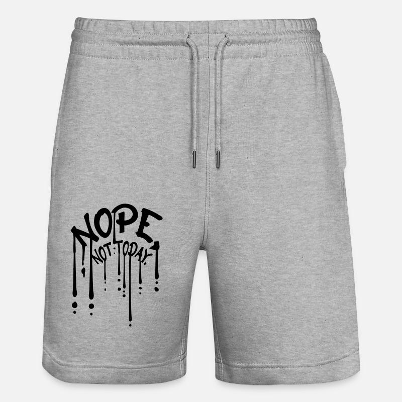 Graffiti Drops Nope - Short de jogging bio TRAINER Stanley/Stella unisexe - gris chiné