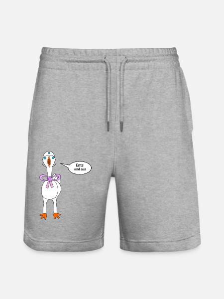 Ente und aus - Stanley/Stella Unisex Bio Joggingshorts Trainer - Grau meliert