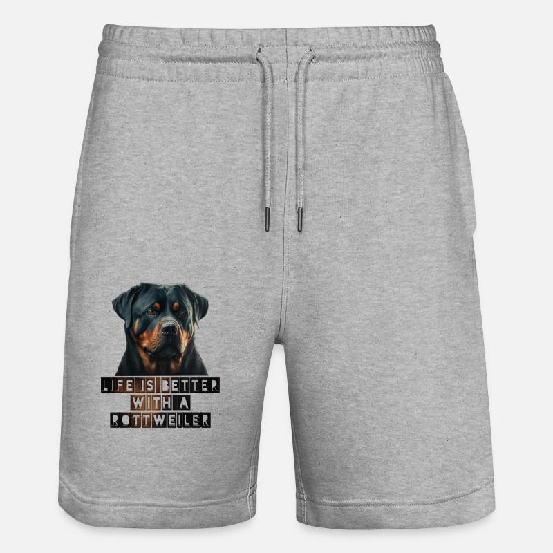 Rottweiler - Short de jogging bio TRAINER Stanley/Stella unisexe - gris chiné