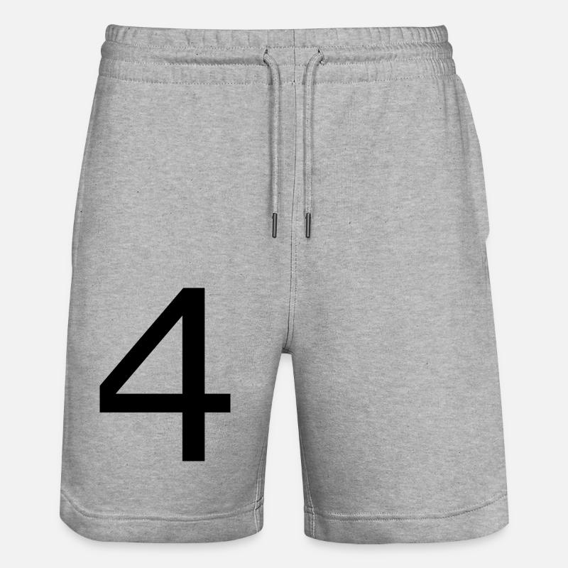 4 - Stanley/Stella Unisex Bio Joggingshorts Trainer  - Grau meliert