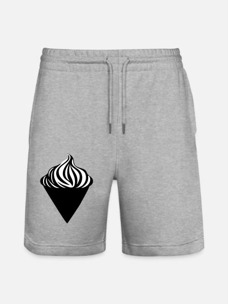 A delicious waffle ice cream - Stanley/Stella Trainer Unisex Organic Jogging Shorts - heather grey