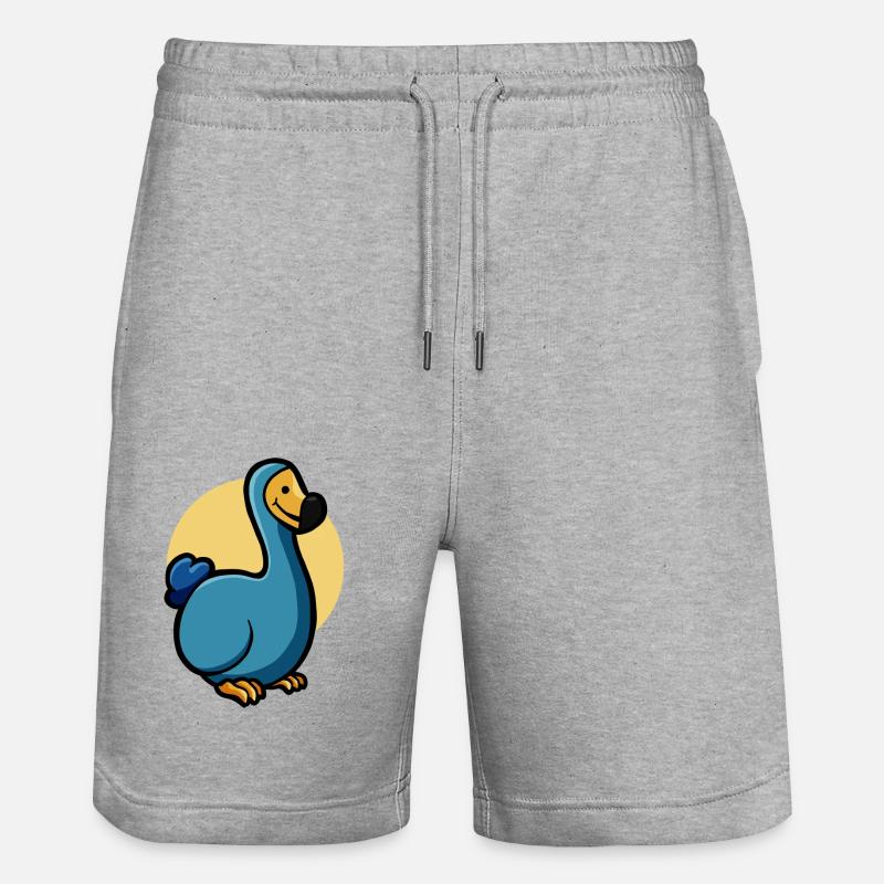 Hugadino dodo, oiseau primitif, éteint - Short de jogging bio TRAINER Stanley/Stella unisexe - gris chiné