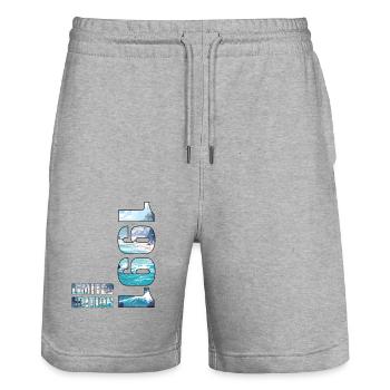 1991 Limited Edition T-Shirt Geburtstags Idee - Stanley/Stella Unisex Bio Joggingshorts Trainer  - Grau meliert - Vorne - Nik (191cm) & Marisol (170cm)