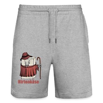 Hirtenkäse - Stanley/Stella Unisex Bio Joggingshorts Trainer  - Grau meliert - Vorne - Nik (191cm) & Marisol (170cm)