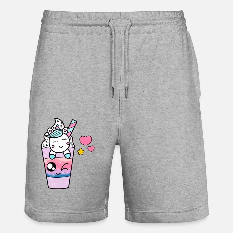 EINHORN IN EINEM EIS - Stanley/Stella Unisex Bio Joggingshorts Trainer  - Grau meliert