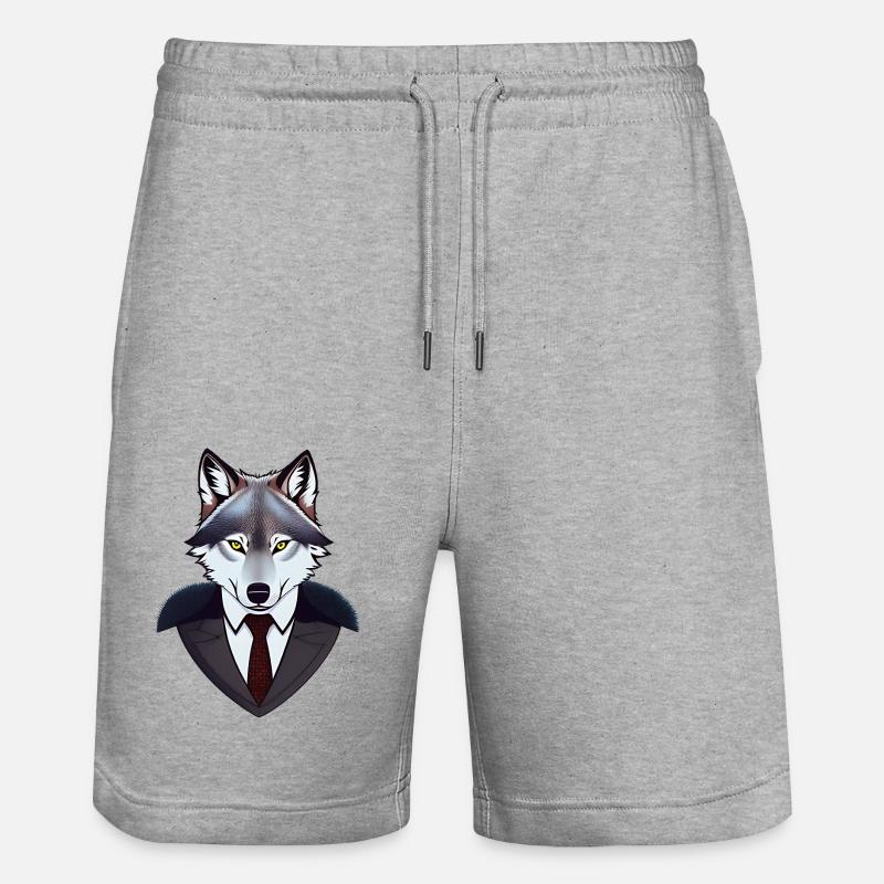 Wolf - Stanley/Stella Unisex Bio Joggingshorts Trainer  - Grau meliert