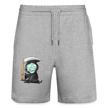 Sensenmann - Stanley/Stella Unisex Bio Joggingshorts Trainer  - Grau meliert - Vorne - Nik (191cm) & Marisol (170cm)