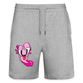 Axolotl - Stanley/Stella Unisex Bio Joggingshorts Trainer  - Grau meliert - Vorne - Nik (191cm) & Marisol (170cm)