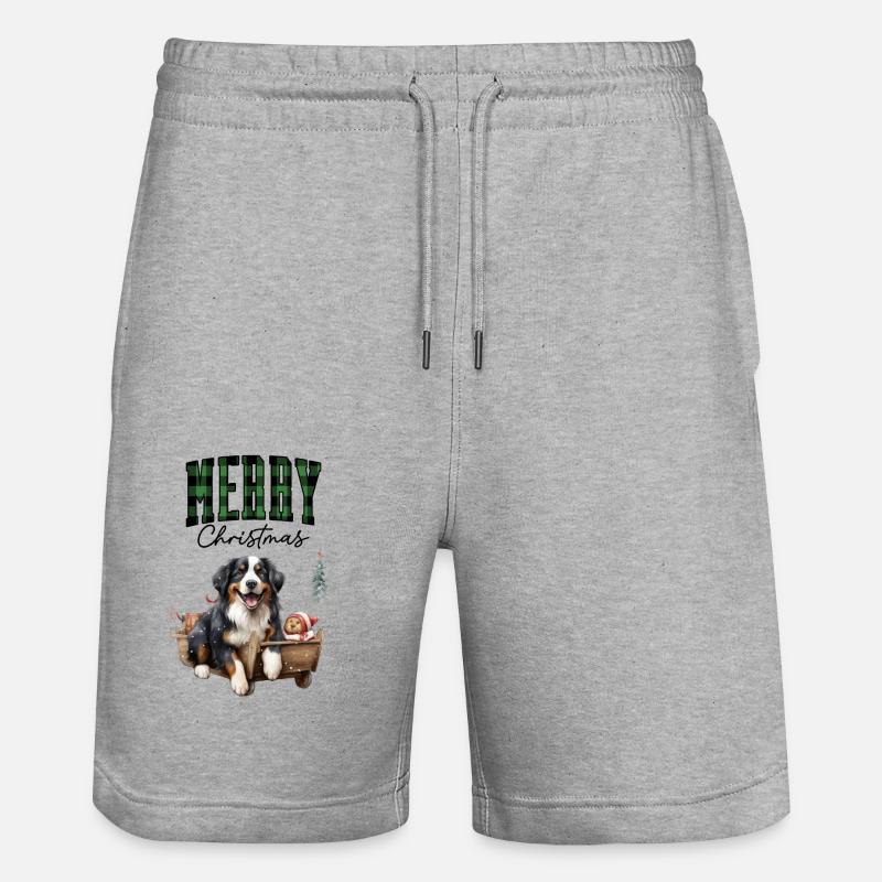 Bouvier bernois de Noël - Short de jogging bio TRAINER Stanley/Stella unisexe - gris chiné