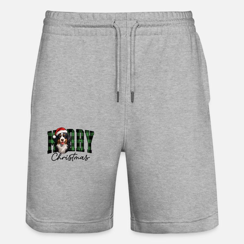 Bouvier bernois de Noël - Short de jogging bio TRAINER Stanley/Stella unisexe - gris chiné