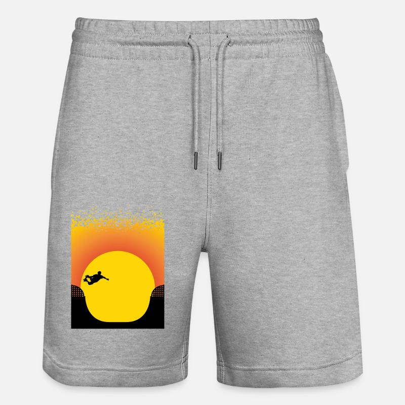 Planches à roulettes Sunset - Short de jogging bio TRAINER Stanley/Stella unisexe - gris chiné