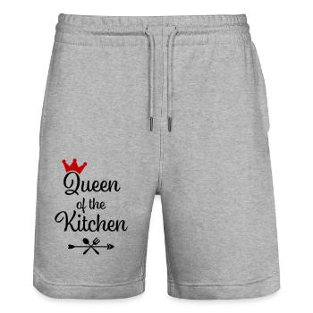 Queen of the Kitchen - Stanley/Stella Unisex Bio Joggingshorts Trainer  - Grau meliert - Vorne - Nik (191cm) & Marisol (170cm)