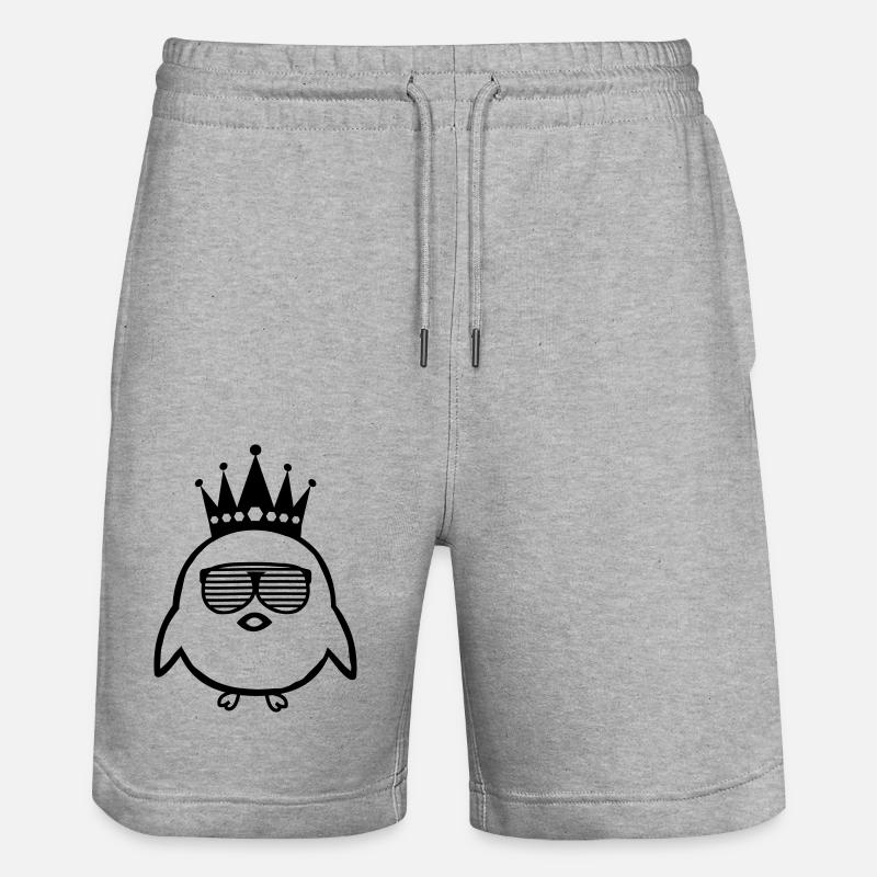 Roi poussin - Short de jogging bio TRAINER Stanley/Stella unisexe - gris chiné