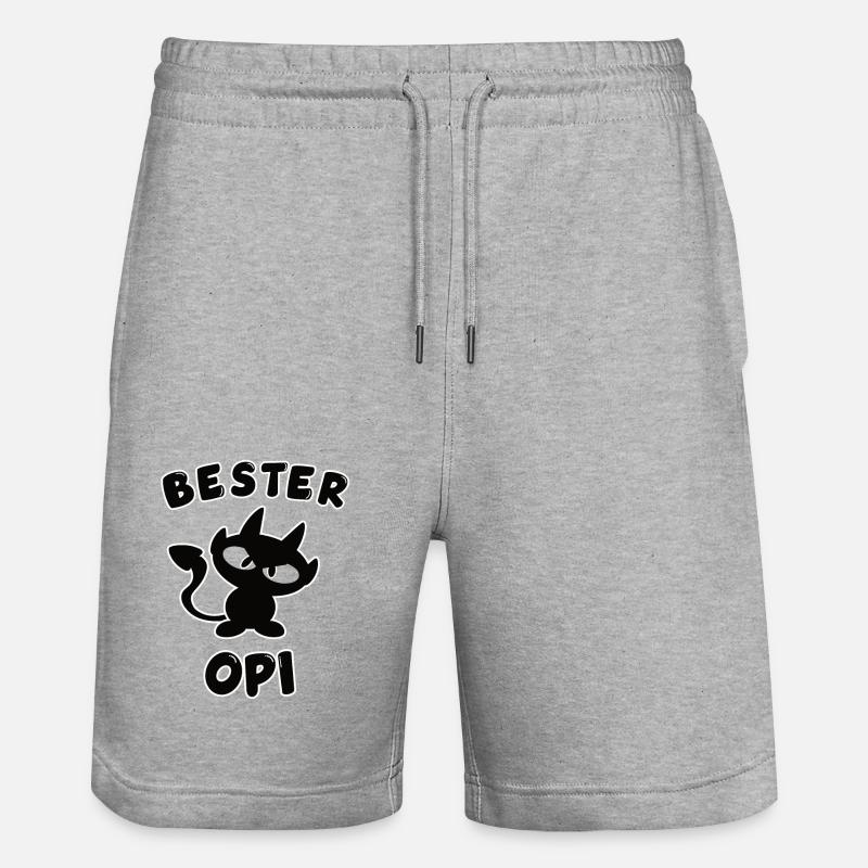 cooles bester Opi Design - Stanley/Stella Unisex Bio Joggingshorts Trainer  - Grau meliert