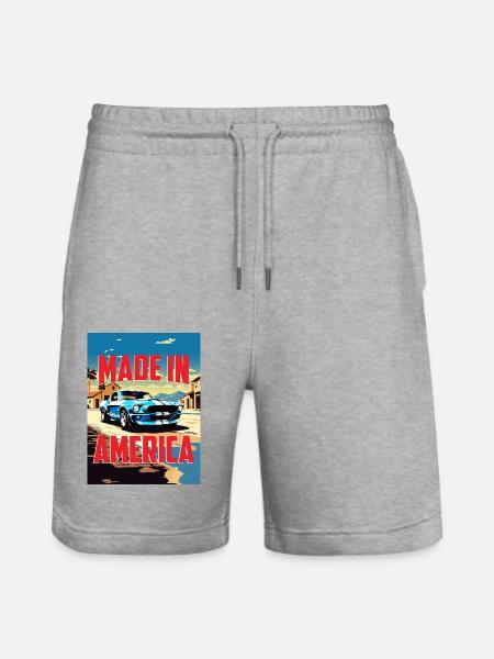 COBRA MADE IN AMERICA - Stanley/Stella Trainer Unisex Organic Jogging Shorts - heather grey