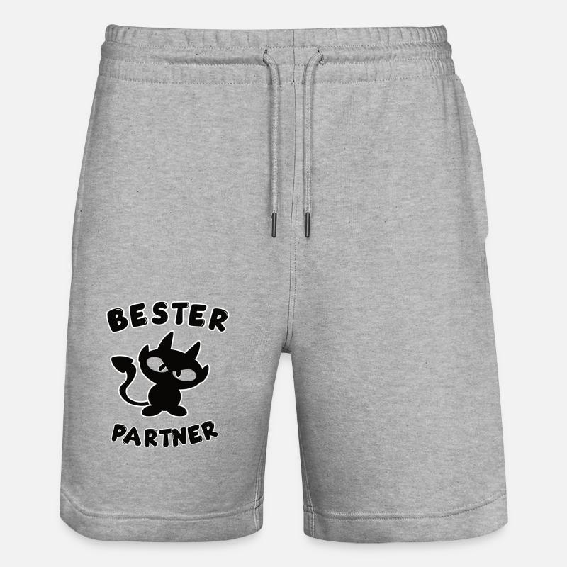 cool best partner design - Stanley/Stella Trainer Unisex Organic Jogging Shorts - heather grey