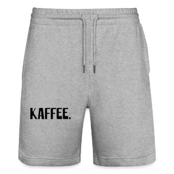 KAFFEE.PUNKT - Stanley/Stella Unisex Bio Joggingshorts Trainer  - Grau meliert - Vorne - Nik (191cm) & Marisol (170cm)