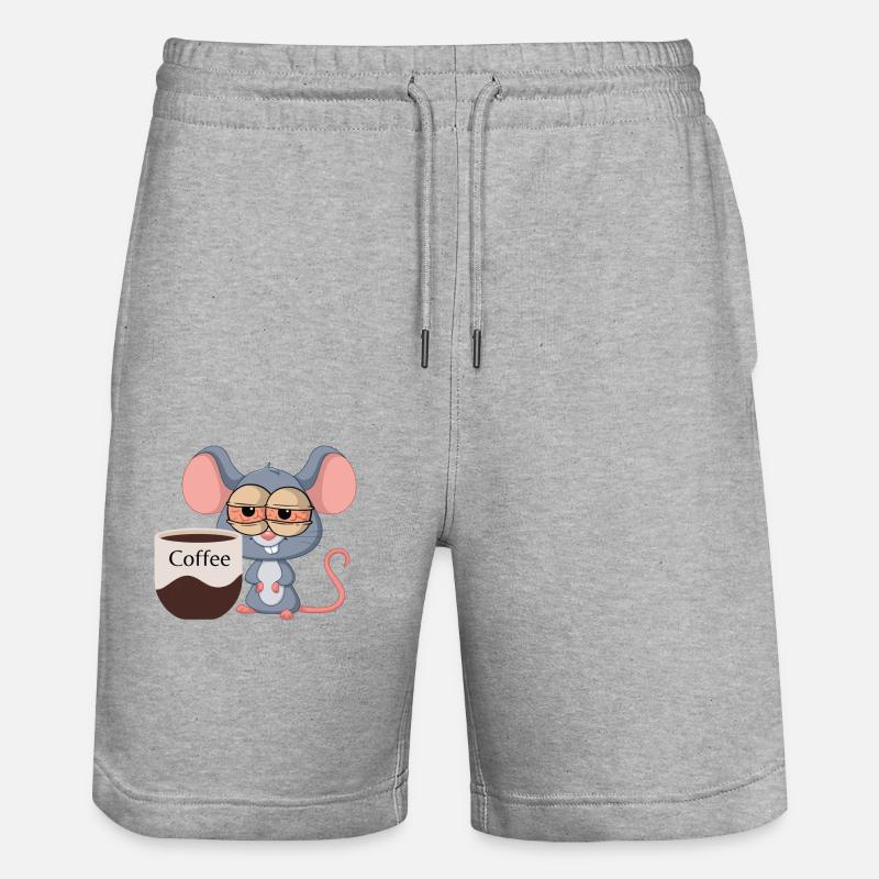 Kaffeemäuschen - Stanley/Stella Unisex Bio Joggingshorts Trainer  - Grau meliert